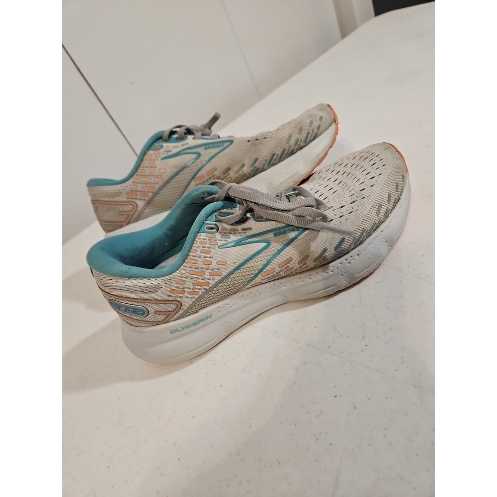 Brooks‎ Glycerin 20 Gray/Teal Running Shoes Womens Size 7D Sneakers (S171
